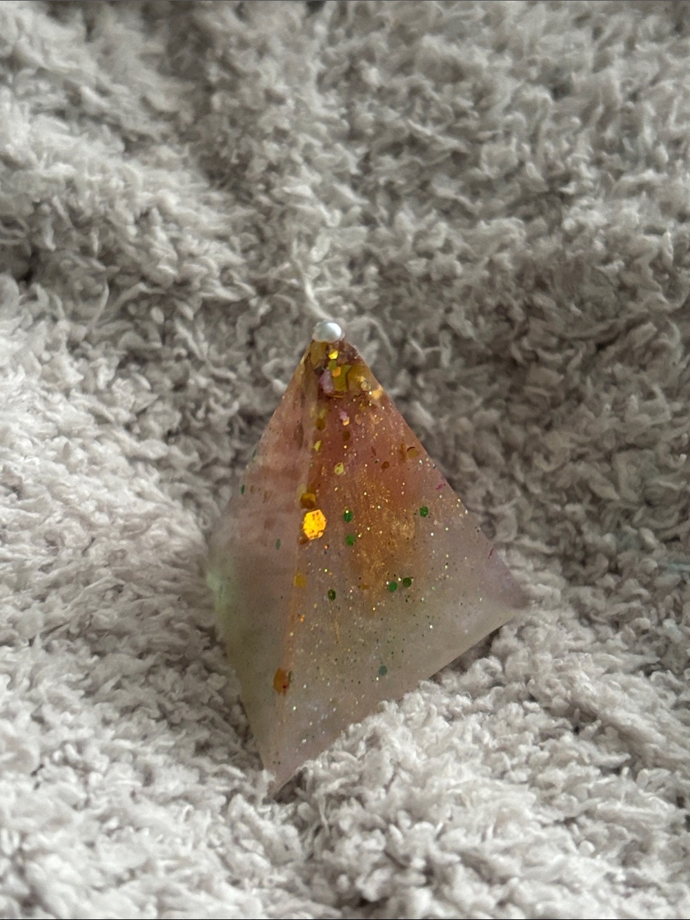 Triangular Glitter Resin decor (handmade)